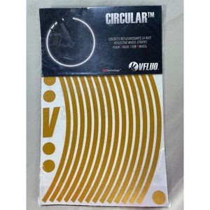Motor Bike Reflective 3M Circular Wheel Strips 15”-19” Gold